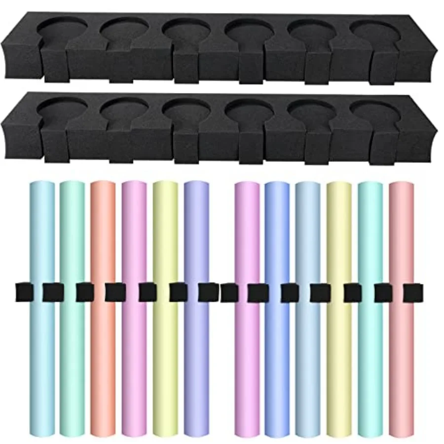 

2 Sets Seamless Photo Backdrop Wrap Paper Storage Rack Paper Roll Storage Clip 33 x 3 x 6 Inches Wall Mount Backdrop Holder Rac