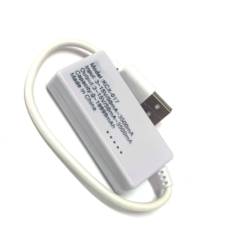 Witte Staart Usb Stroom En Spanning Meter Monitor Tester Tester Mobiele Telefoon Opladen Mobiele Power Capaciteit Meting