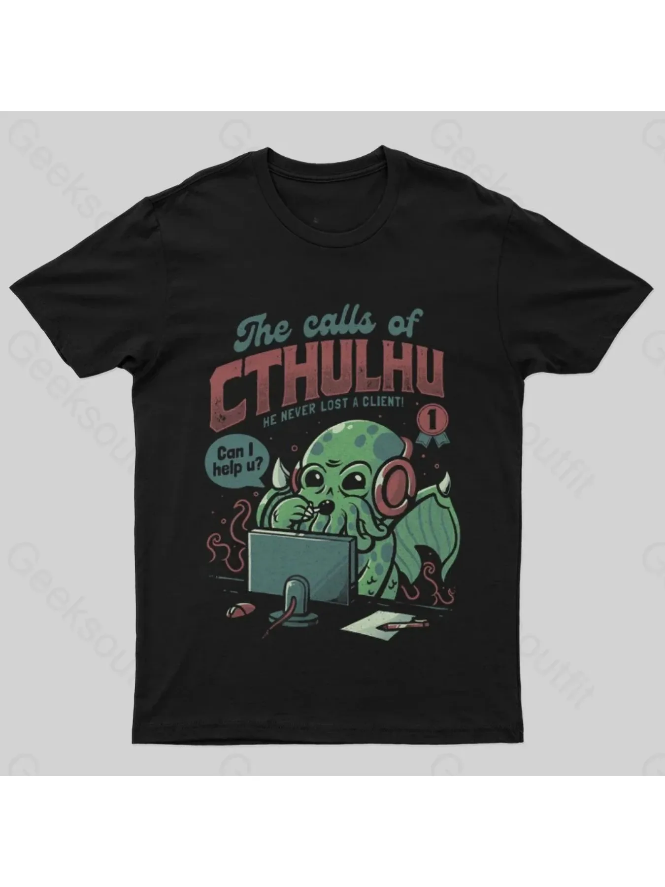 Cthulhu, Men's, Short Sleeve T-Shirt, Show Your Personality, Comfortable Wear Options for Thanksgiving, Halloween, Christmas