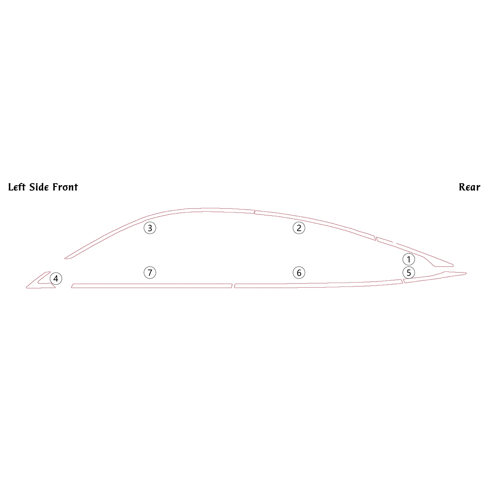 

Exterior Window Trim Strip Gloss Black Door Side Frame Seal Styling Molding Weatherstrip Cover For Honda Civic 2016-2021 Sedan