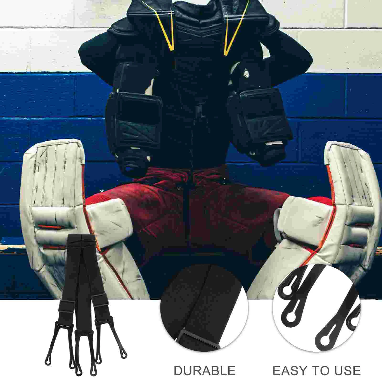 Sangles de ceinture Anti-bretelles pour Hockey sur glace, protection élastique pour pantalons de Traction, matériau en Polyester de haute qualité, poids d'équilibre