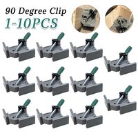 90 Degrees Angle Clamp Aluminum Alloy Square Clamp Single Handle Adjustable Swing Jaw for Carpentry Picture Frame Metal Welding