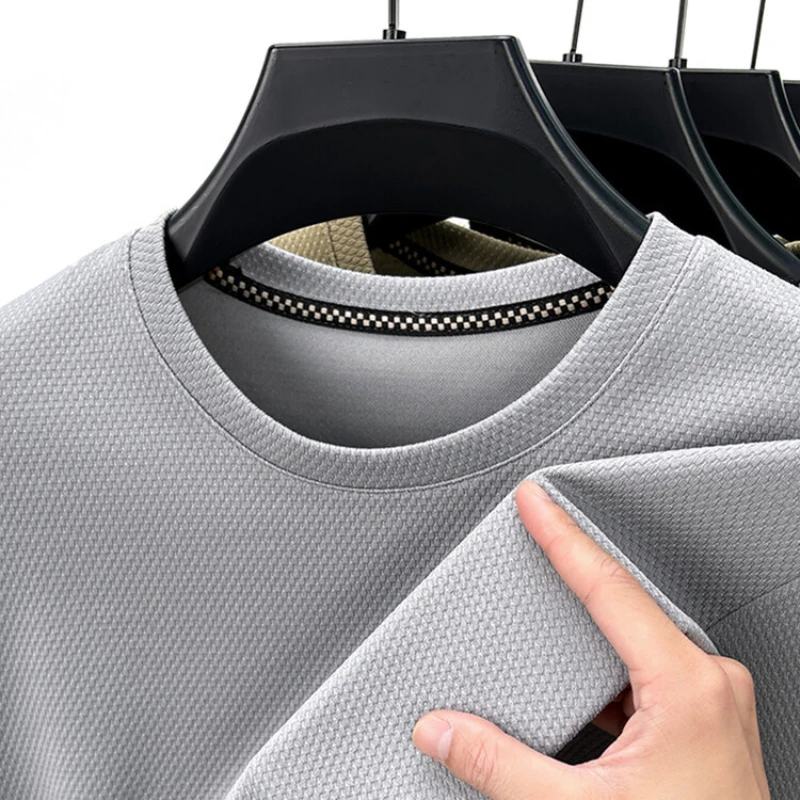 New Men's Autumn Long Sleeved Round Neck Sweatshirt Pure Version Thin Men's Long Sleeved Round Neck Sweatshirt