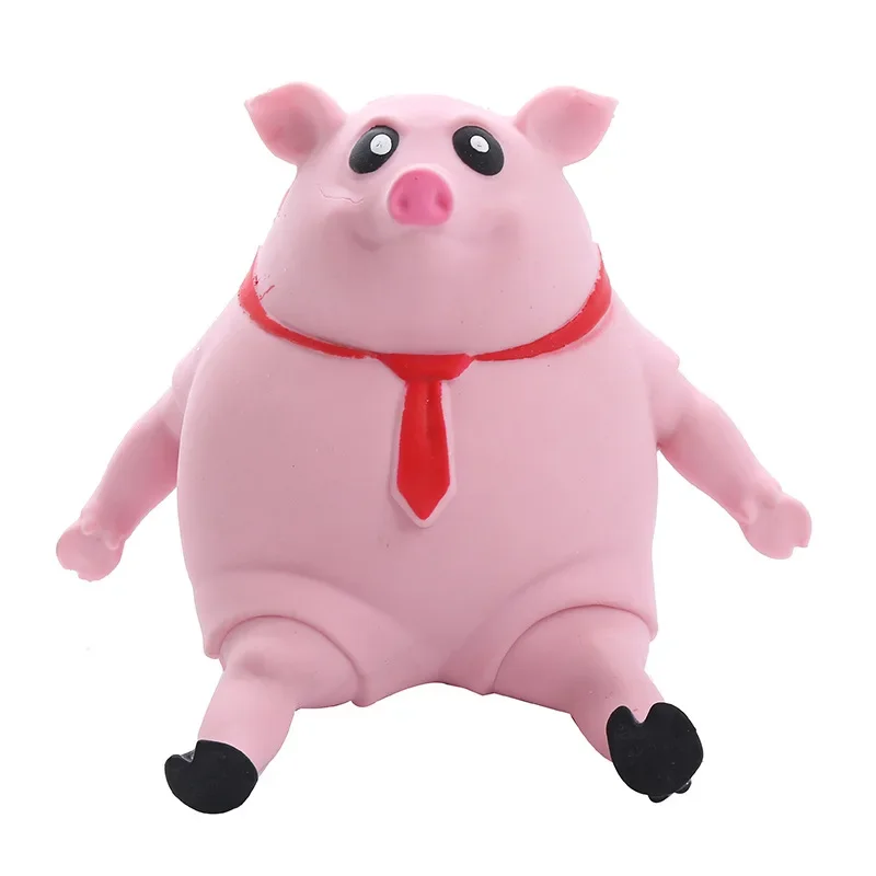 

Children's Decompression Toys Creative Spread Powder Skin Pig Funny Inspirational Red Scarf Office Pinch Music Vent Gift Kid