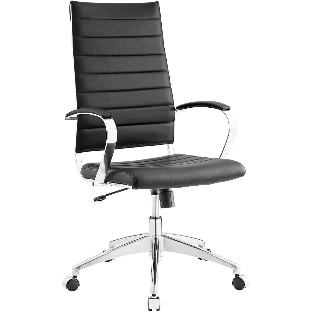 

Jive Ribbed High Back Tall Executive Swivel Office Chair With Arms In Black