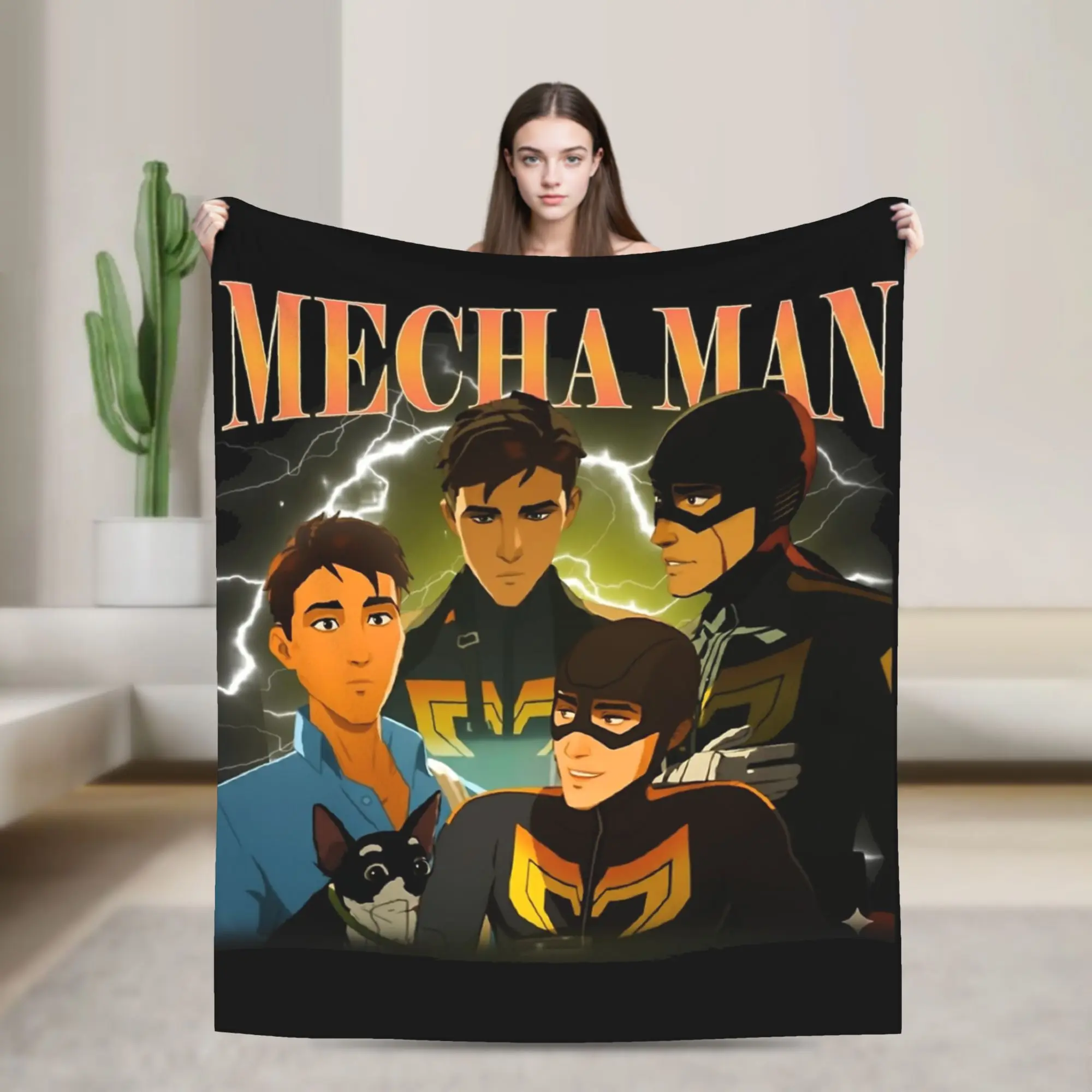 Mecha الرجال روبرت روبرتسون إرسال لعبة البطانيات الصوف الخريف/الشتاء فائقة النعومة رمي بطانية للفراش غرفة نوم المفرش