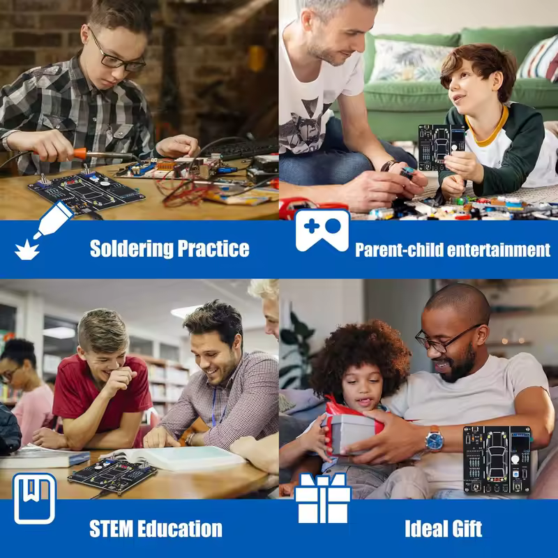 DIY Electronics Project Car Driver Simulator Kit STEM Soldering Practice Car Driving Simulation Solder Kit for School Learning - Image 6