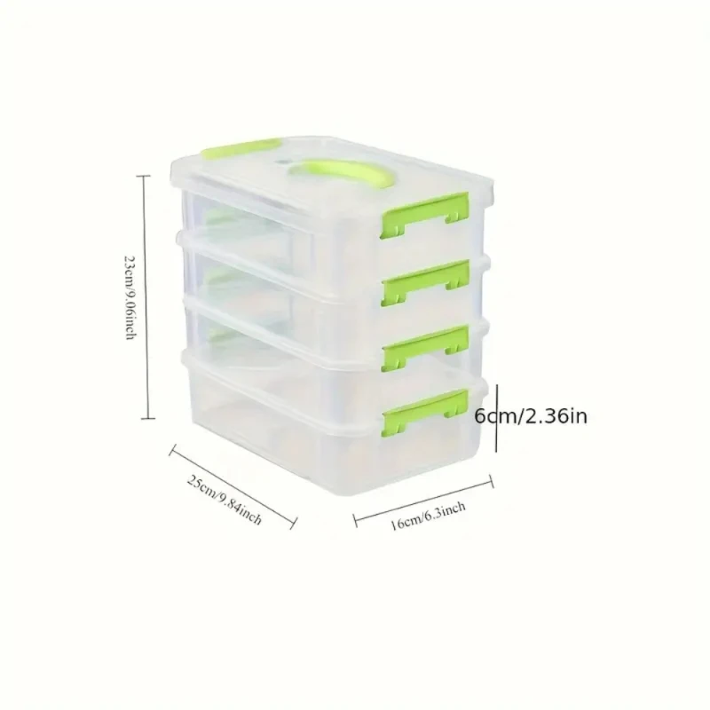 1Pcs New Drawer Table Desk Storage Organizer Transparent 4 Layers Makeup Organizer Box Plastic Stackable Jewelry Container Bins