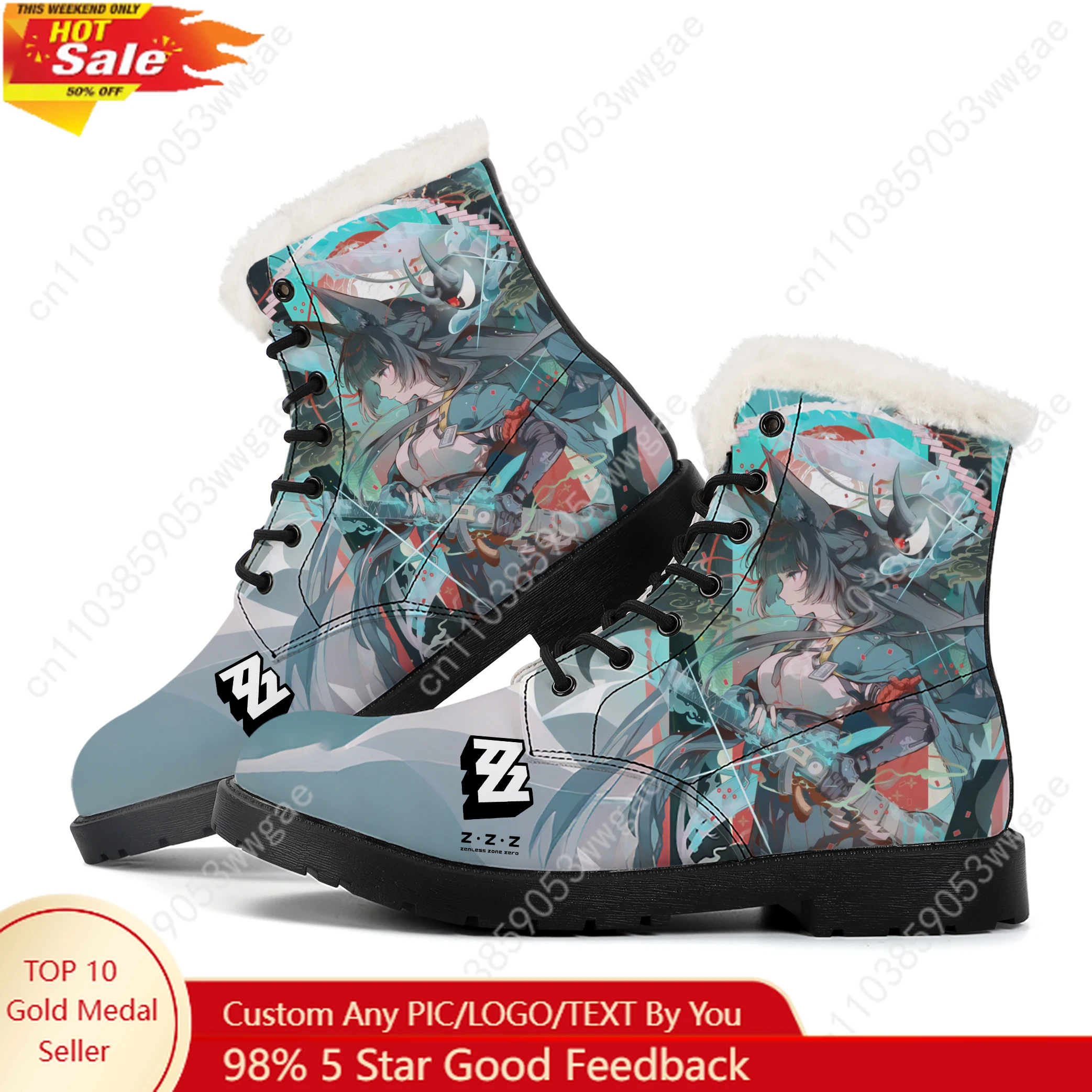 

Absolute Zone Zero Plush Boots Mens Womens Teenagers Casual Shoes Outdoor Warm Leather Boot Couple High Quality Tailor-made Shoe