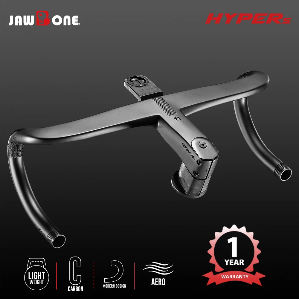 

JAWBONE Full Carbon Road Bike Integrated Handlebar Ultralight Full Inner Cable Bicycle Handle bar Cycling Product Accessories