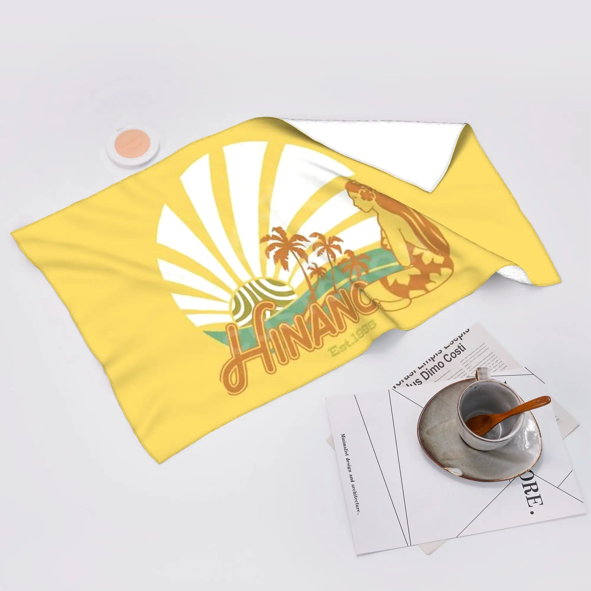 Toalla Facial Suave Personalizada Hinano Tahiti, Toallas de Algodón de Secado Rápido para Piscina y Baño, Absorbentes