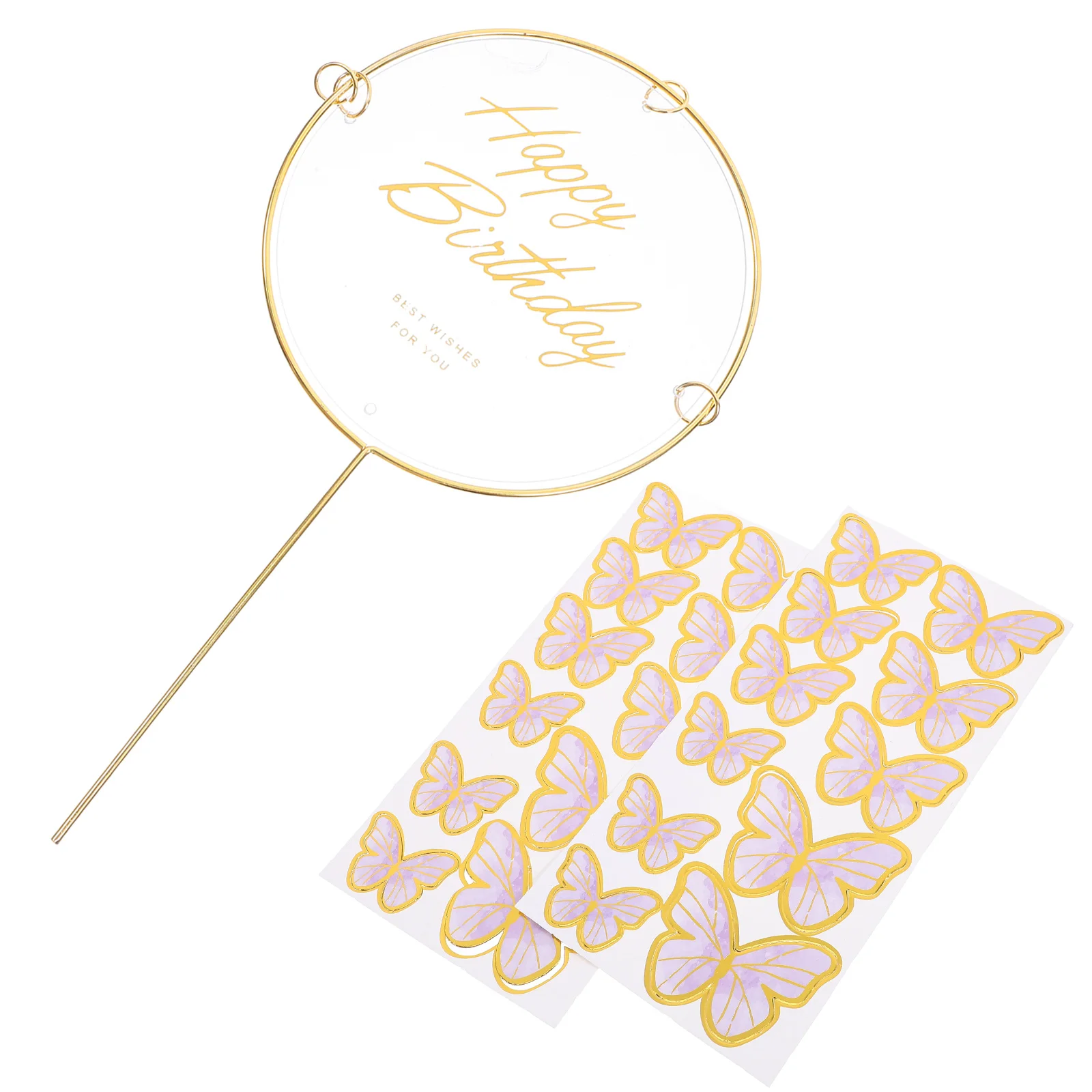 

Birthday Picks Plastic Happy Birthday Cupcake Topper Decor Dessert Decor Butterfly Cake Toppers Scene Props Cake Inserts