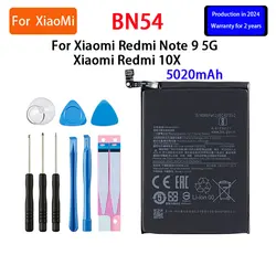 2024 years Brand New BN54 5020mAh  For Xiaomi Redmi Note 9 5G version Redmi 10X 4G version Replacement Batteries +Tools