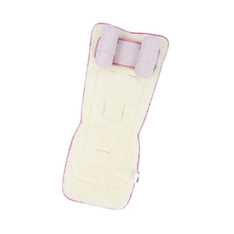  Baby Carriage Pad 2 Sided Design Easy Installation Polyester Fabric Headrest Pad