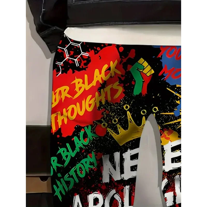 السراويل الرجالية الجديدة لخريف 2026 تتميز بالشارع كاجوال عصري ورياضي بطبعات حروف التاج ثلاثية الأبعاد للراحة