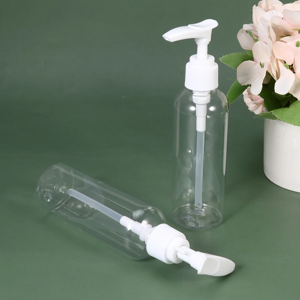 10 Pcs Pump Lotion Bottle with Round Shoulder Spigot Space-saving Bottles Liquid Dispenser