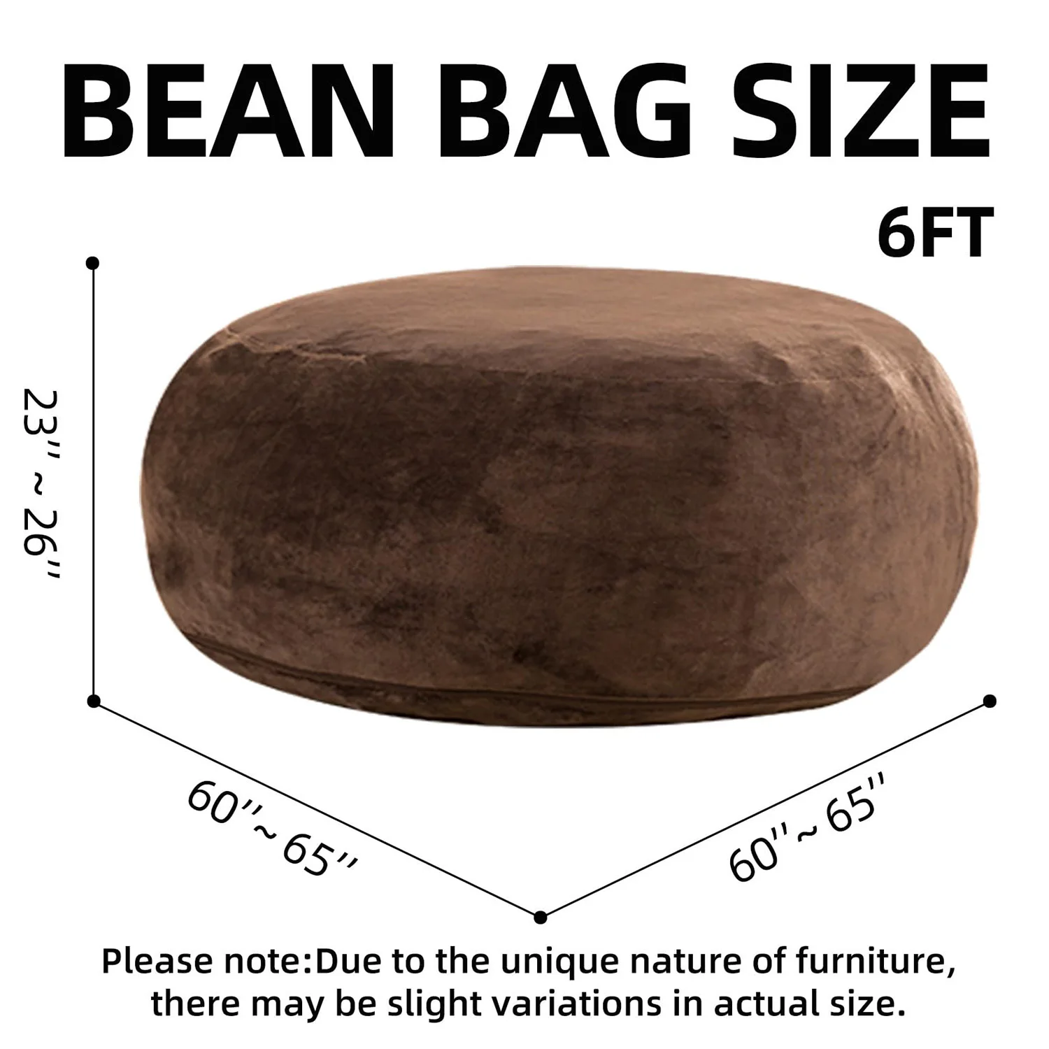 كرسي أريكة كيس بين باج - قطيفة، فائقة النعومة - كرسي بين باج من إسفنج الذاكرة مع غطاء من الجلد السويدي - أثاث محشو مملوء بالرغوة #5