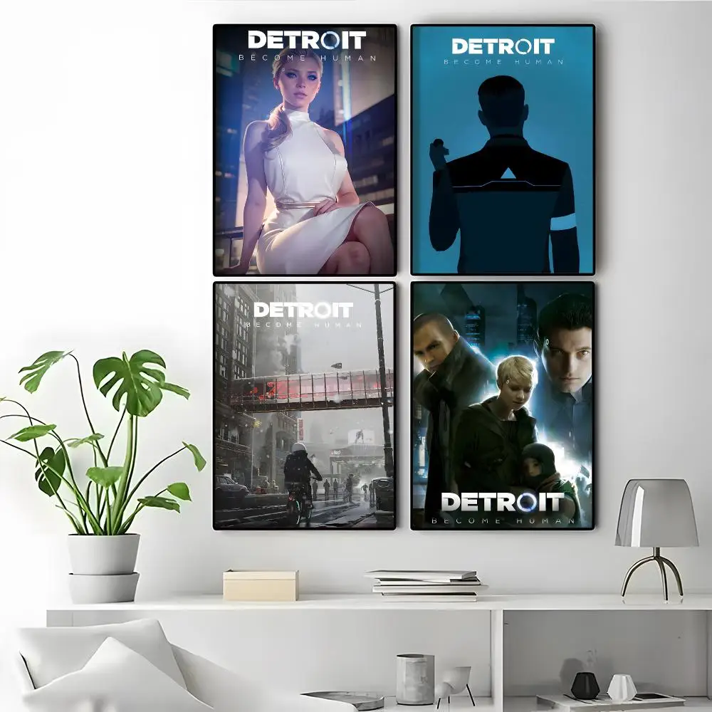 Game D-Detroit Become Human Visual Room Enhancer Aesthetic Wall Decals Bedroom Wall Accessories Poster