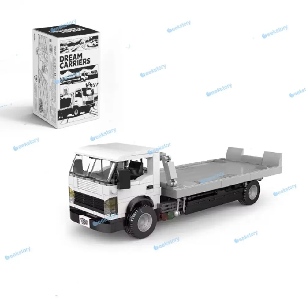 

New Flatbed Truck Model Building Block Vehicle Flatbed Trailer Boys Assembly Speed Racing Car Ornament Toys MOC Bricks DIY Gifts