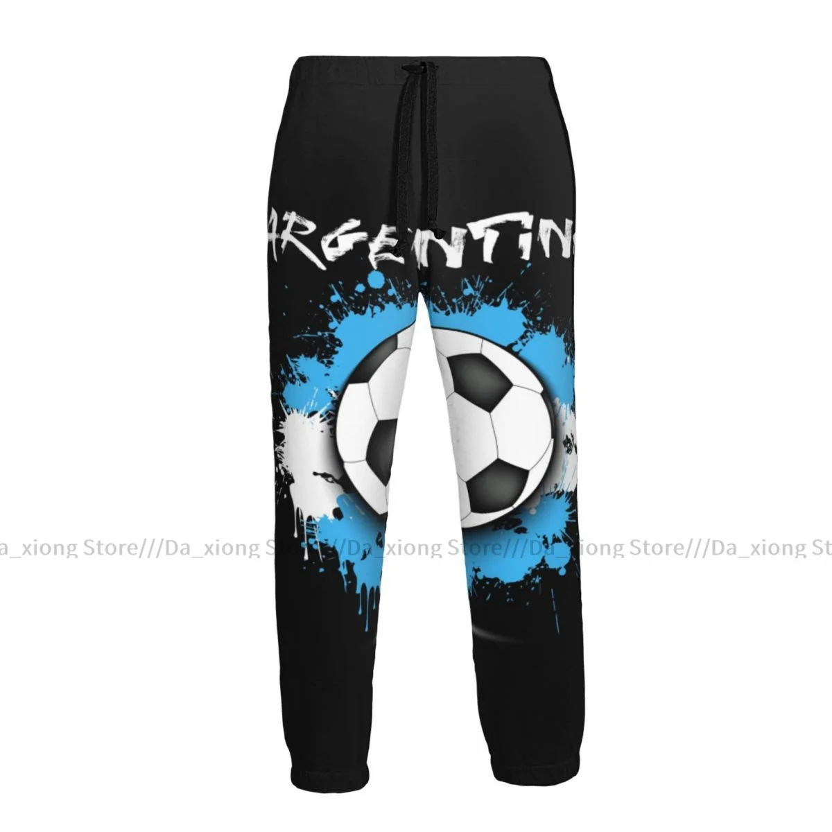 Men Pants Argentina Flag Soccer Ball Against Pattern Male Trousers Fitness Sweatpants Streetwear