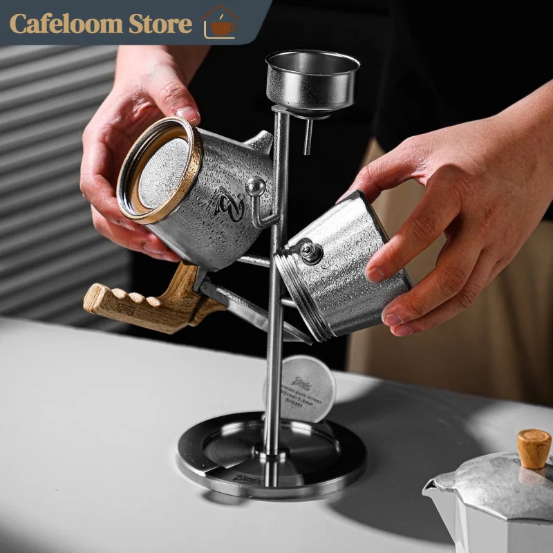 Bincoo Moka Pot Drying Rack 304 Stainless Steel Coffee Pot Storage Stand Special Coffee Organizer For Kitchen Counter