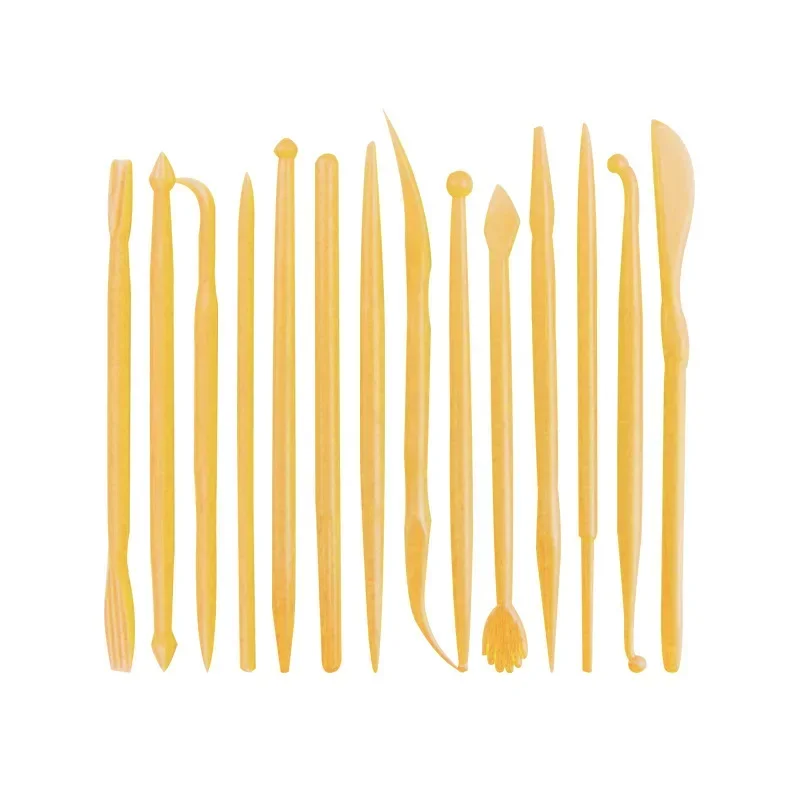 14Pcs/Set Plastic Clay Sculpting Set Wax Carving Pottery Tools Carving Sculpture Shaper Polymer Modeling Clay Tools image 5