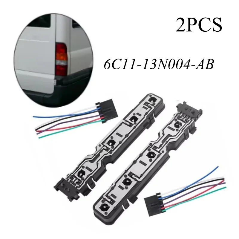 2pcs For Ford Transit Mk6 MK7 2006 Rear Light Lamp Bulb Holder Socket With Wiring Connector 6C11-13N004-AB 1102440 1681537