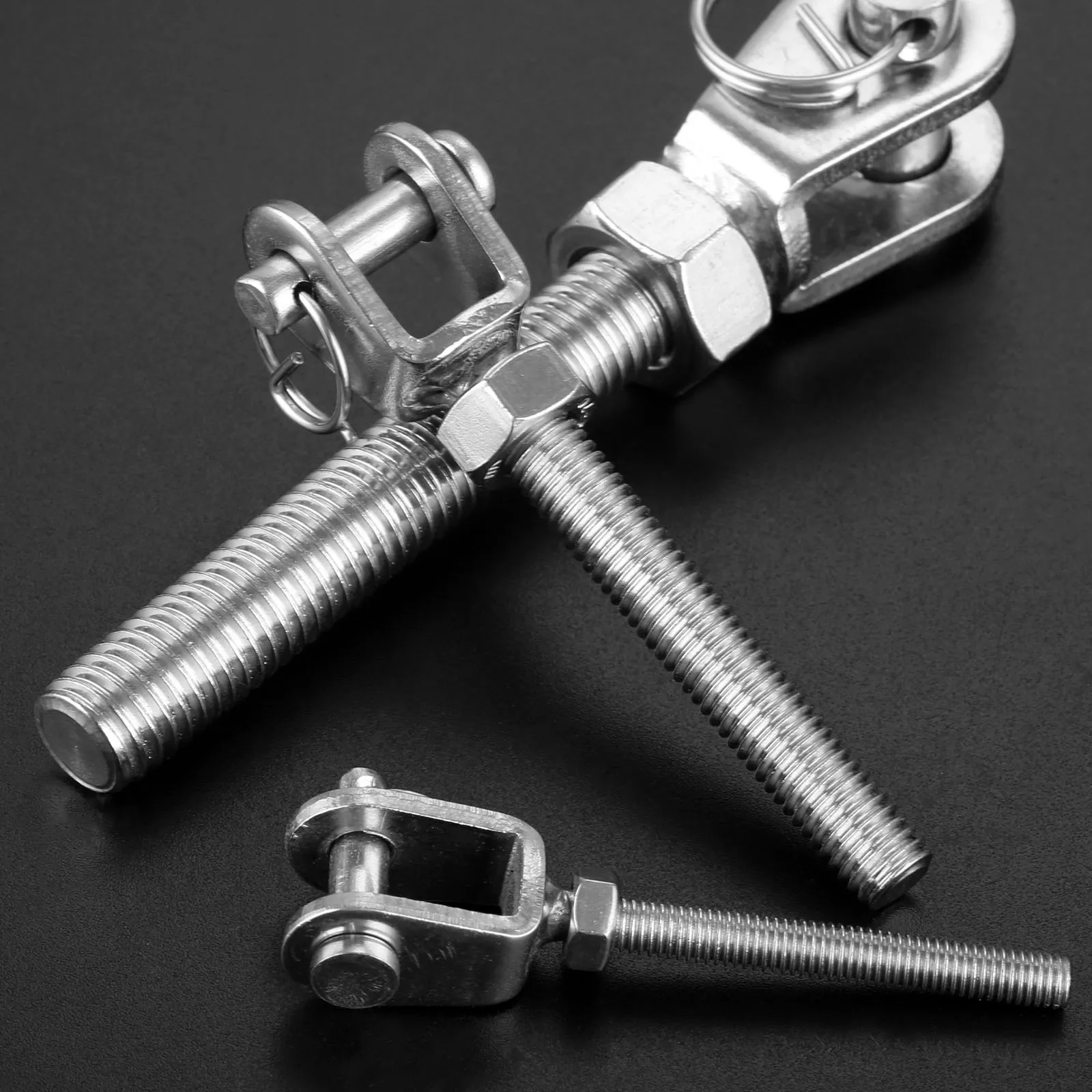 4PCS Edelstahl 304 M5 M6 M8 M10 M12 M14 Backe Offene Bolzen Mutter Spannschloss Einstellen Rigging Schraube Rudern für Seil Kabel Spannung – Detail 3