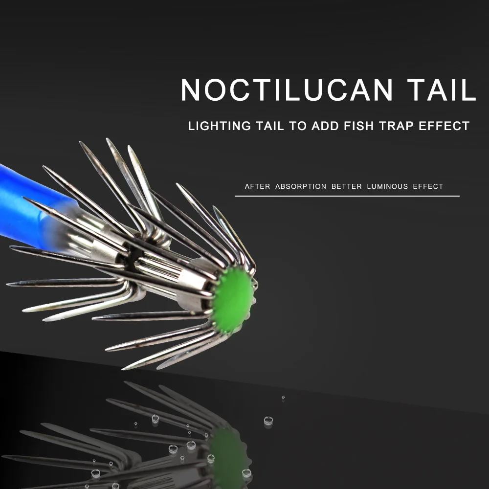 5PCS/Bag 9cm/6g Squid Lure Jigs Double Umbrella Hook Saltwater Fishing Artificial Octopus Cuttlefish Bait peaca Fishing Hook