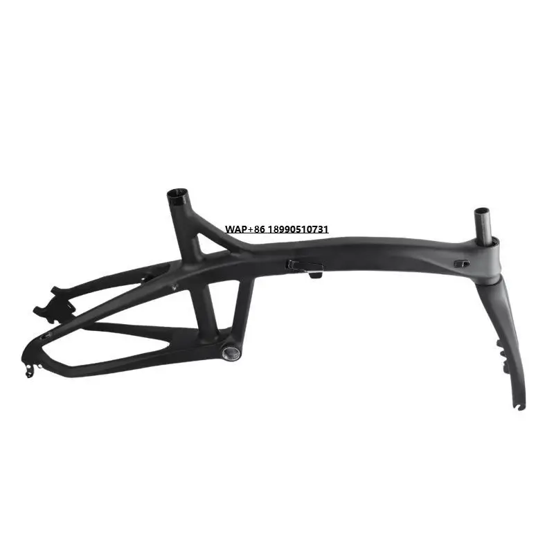

New High Quality Carbon Fiber Folding Bike Frame 20 Inch Ultra Light Inner Cable Routing Bike Frame With Carbon Front Fork