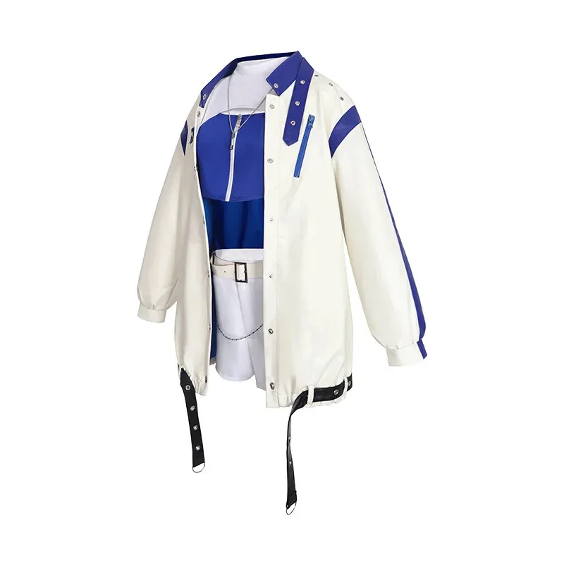 AIAI 2025New Azusawa Kohane Cosplay Costume Wig Game Project Sekai Blue and White Fancy Party Suit Halloween Uniforms