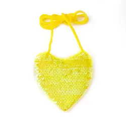 Fashion Mini Cute Tote Bag Heart Shape Shoulder HandBags Sequin Bag Princess Decorative Coin Purse Bag