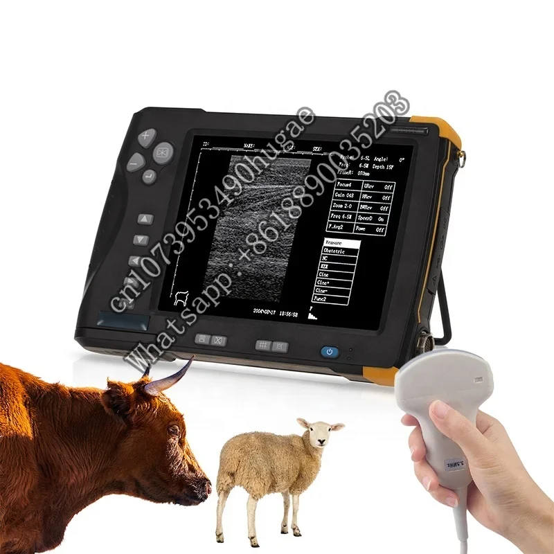 

7-inch Screen Portable Convex Probe 3.5MHz Animal Ultrasound Machine Scanner Sonar Veterinary For Pigs Cattle Sheep