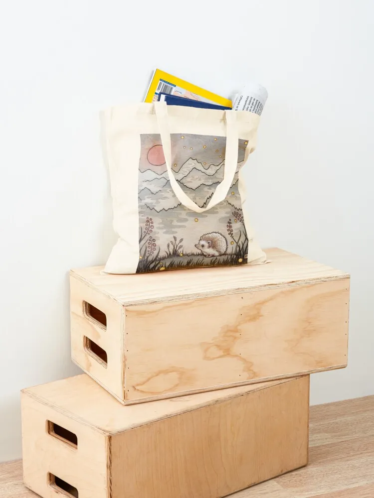 Hedgehog in the Fog Tote Bag Big bag Shopper handbag Women's bags Canvas bag for women