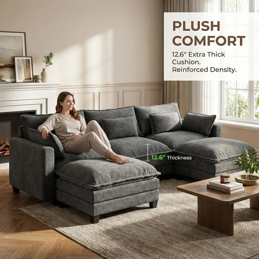 U Shape Sectional Sofa 4