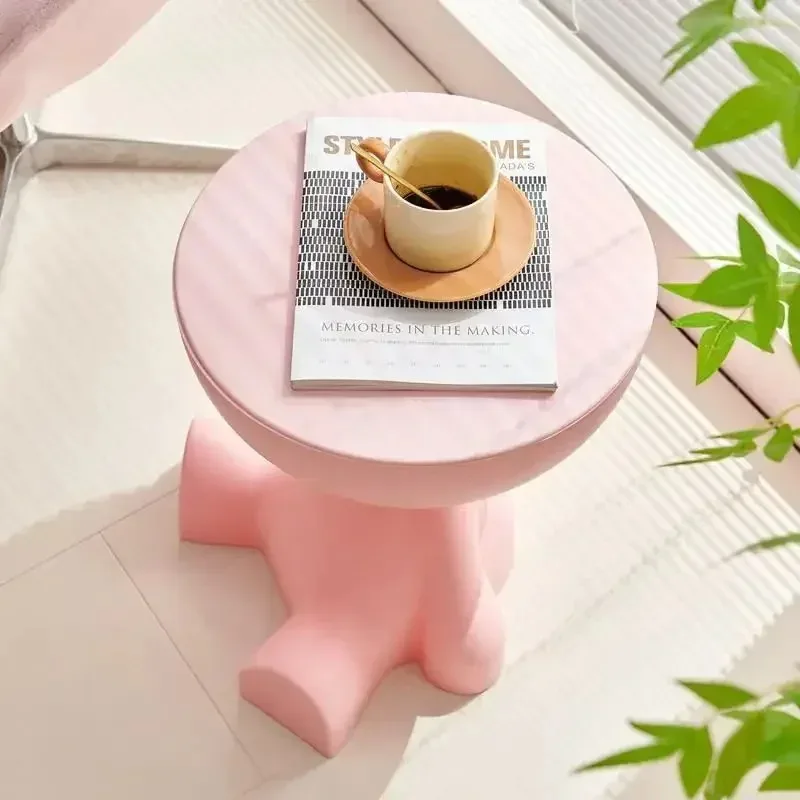 Light Luxury Cartoon Sofa Edge Table Creative Flat Head Coffee Table Small Household Plastic Coffee Table Furniture Side Table image 5