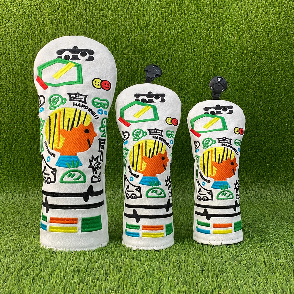 Golf Club Head Cover - Combining Protection And Fashion, With A Boy's Side Profile Design, Golf Accessories