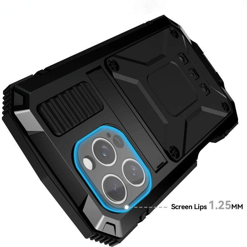 New Metal Phone Case For iPhone 16e 15 Pro Max 14 Plus Luxury Aluminum Shockproof Cover Full Protection Military Shell