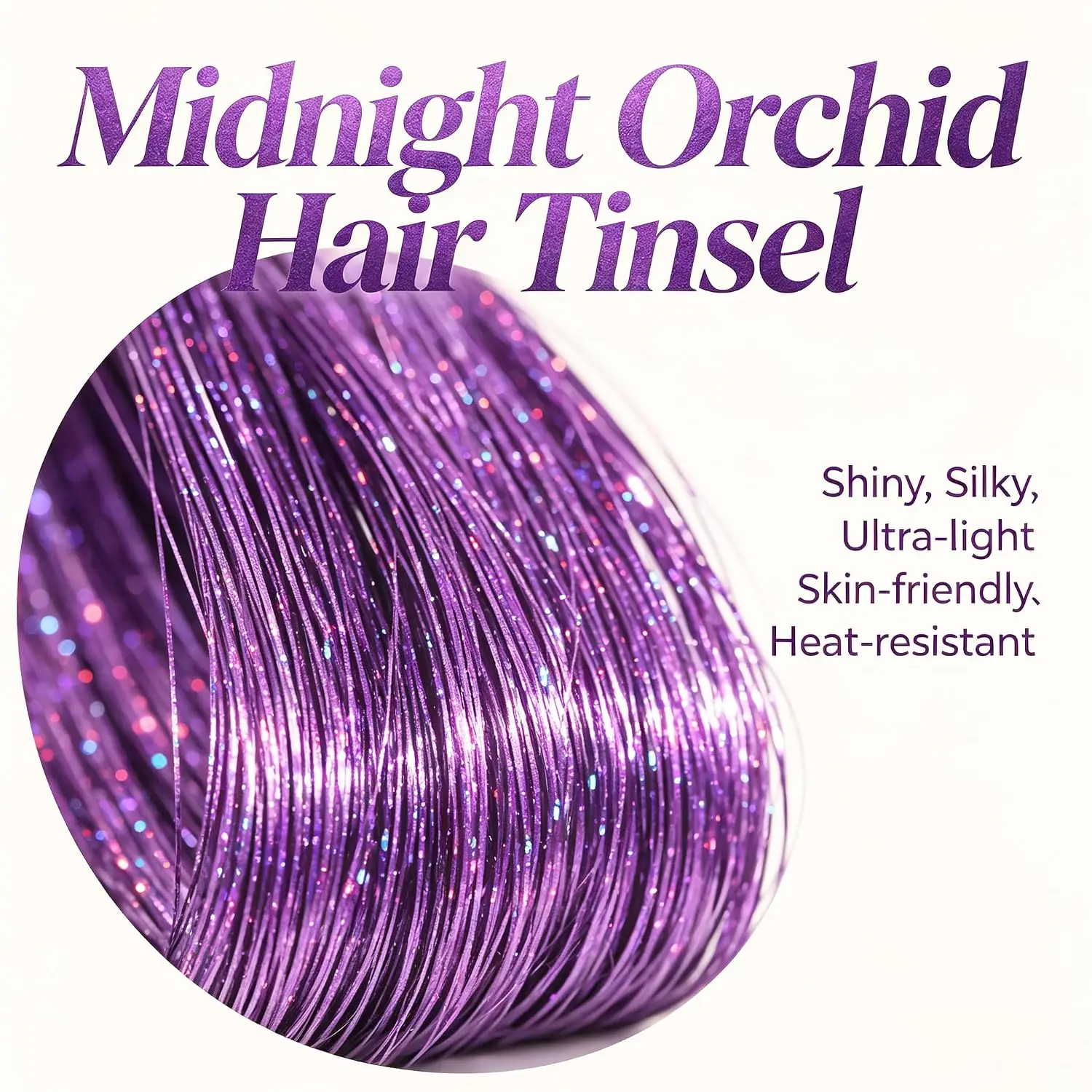 12 Pcs Clip in Hair Tinsel Sparkly Glitter Fairy Hair Extensions Shiny Hair Accessories For Girls Women Kids Party Festival