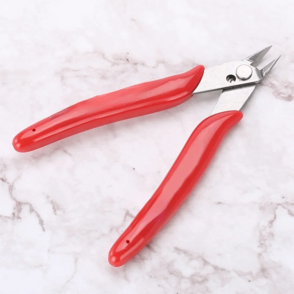 

Professional Red Color Side Cutting Nippers Small Size Soft Grip Wire Cable Cutter Blue Color Flush Cut Pliers Model Building