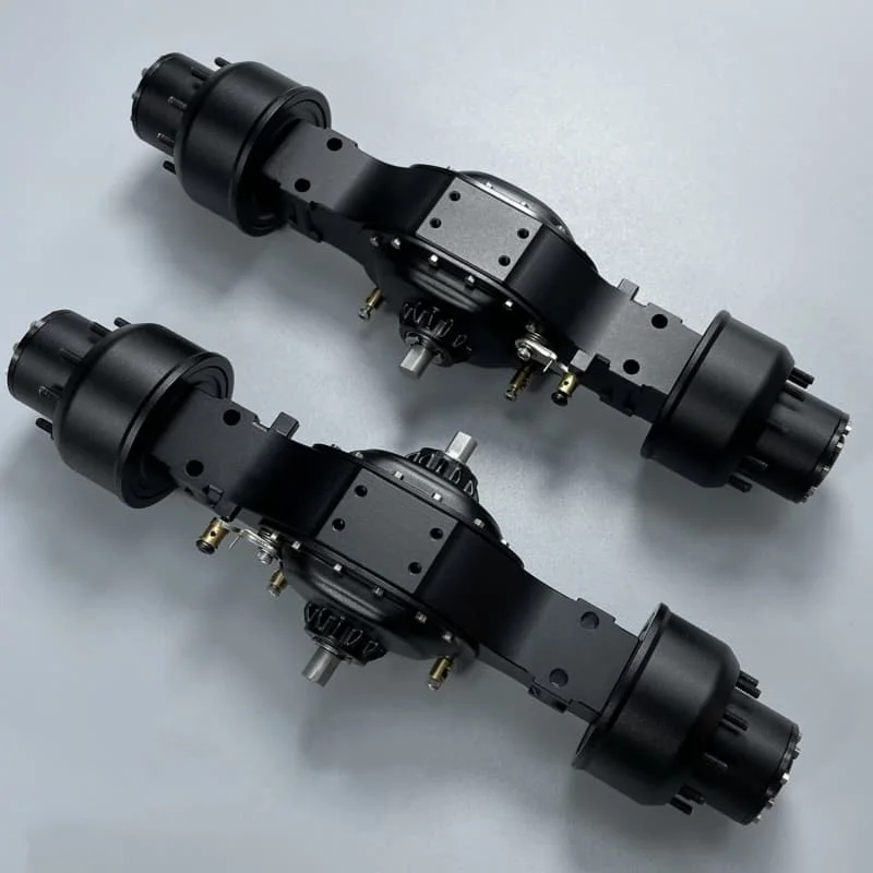 1/14 RC Truck Aluminum Alloy CNC Integrated Locking Differential Rear Axle For Tamiya 1/14 RC Tractor Truck Accessories Parts