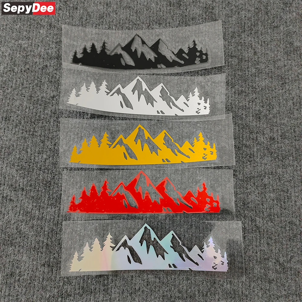 

Trees and Mountain Sticker Window Bumper Trunk Above Emblem Graphic Decor Reflective Vinyl Decal For Subaru Forester Impreza BRZ