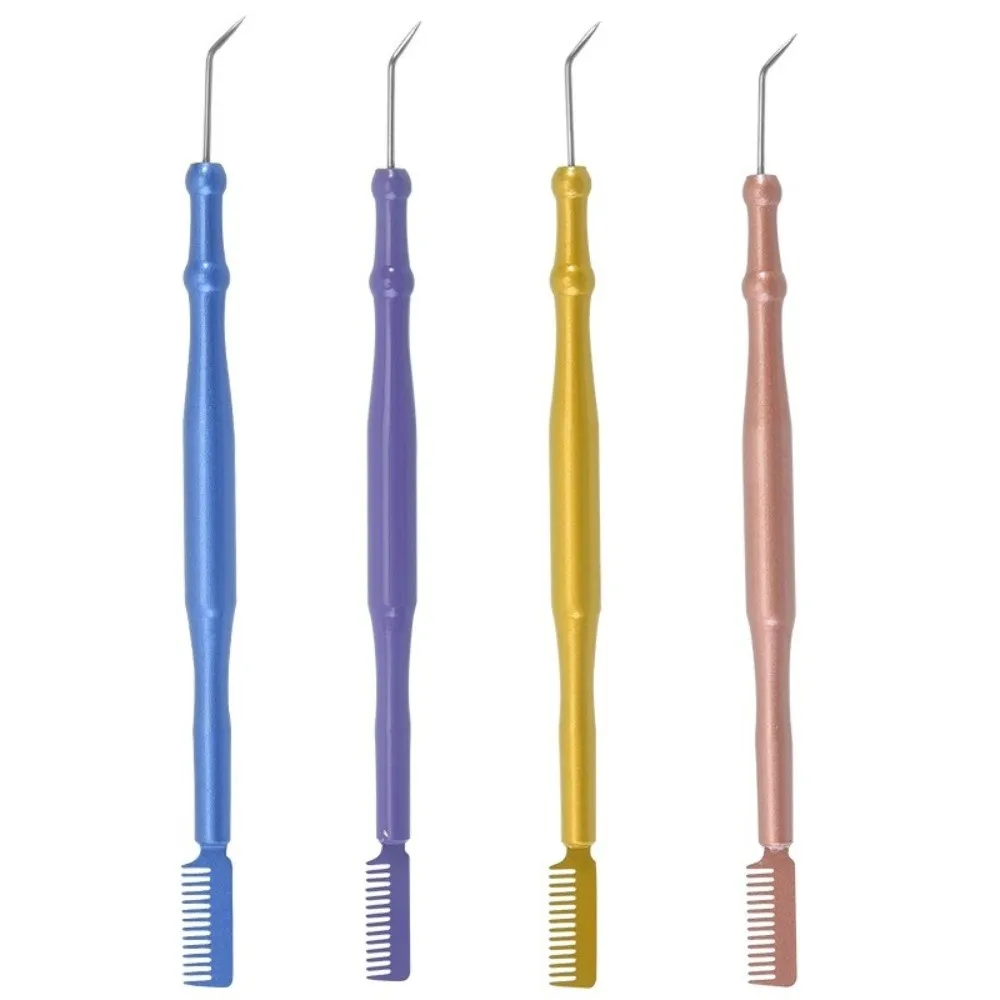 Professional Metal Eyebrow Comb 2-in-1 Lifting Separating Lash Tool Eyelash Perm Eyelash Assistance Tool Cosmetic