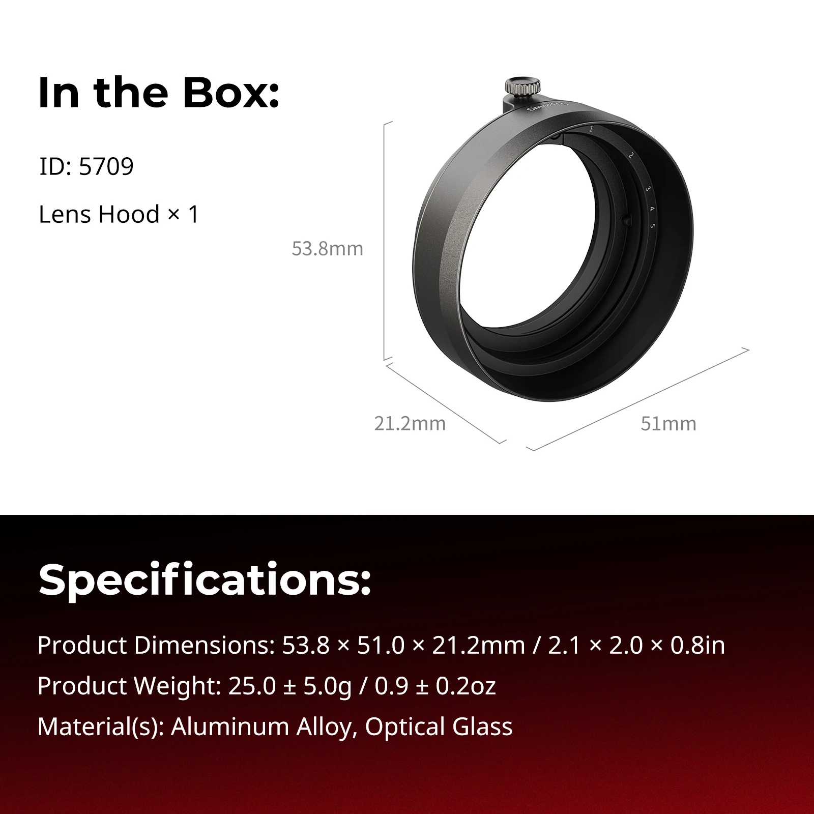 SmallRig X halve lenskap, zonwering voor Fujifilm, beschermkap, compatibel met UV/VND-filters, krasbestendige beschermhoes 5709.