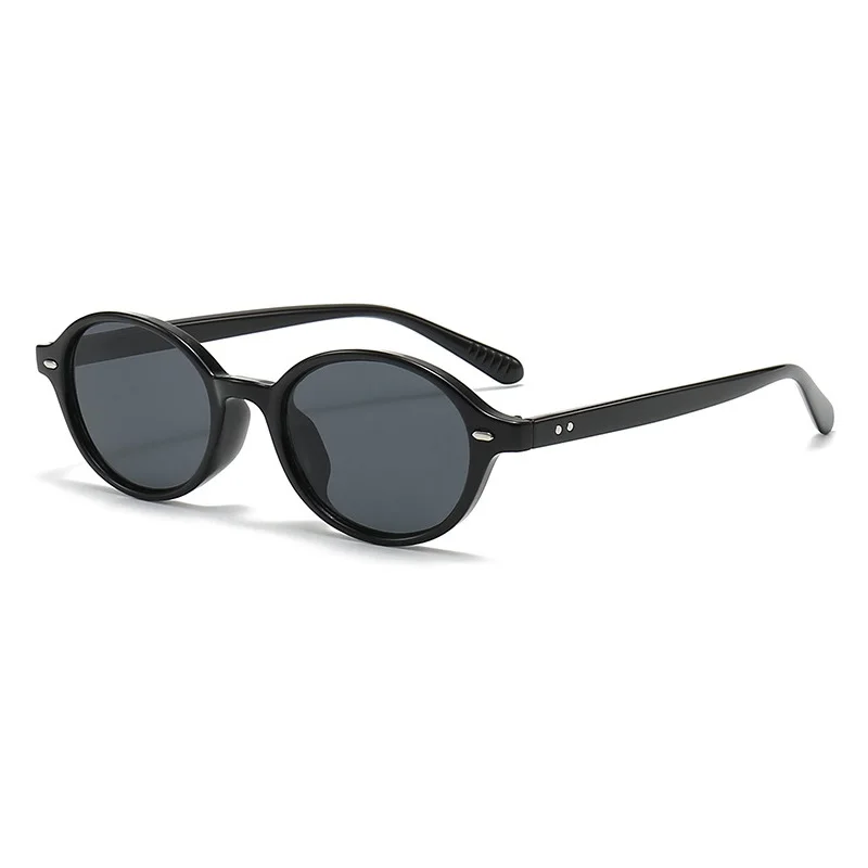 Retro Small Oval Sunglasses Women Men Rivets Small Shades Fashion Eyewear Luxury Sun Glasses UV400 Man Oculus view 3