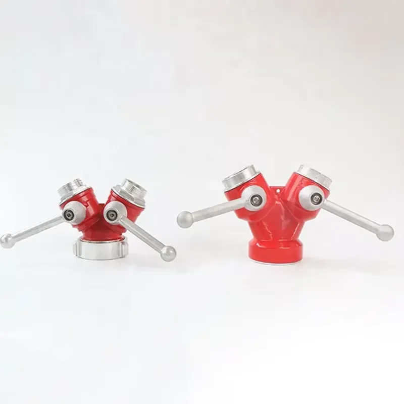 for 3 Way Water Divider Y Type Fire Fighting Valve for 2 Way Aluminum Ball Valve with Coupling Brass