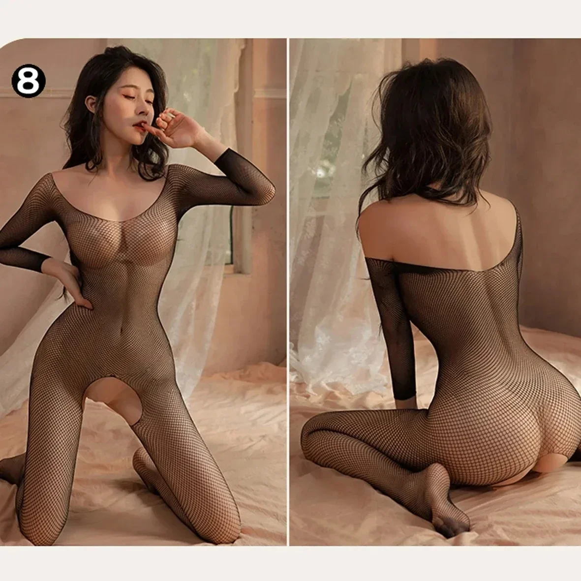 Crotchless داخلية شفافة Bodystocking الجنس جريئة بدلة للجسم مفتوحة البرازيلي وتتسابق المثيرة ازياء مثير شبكة صيد السمك الملابس الداخلية