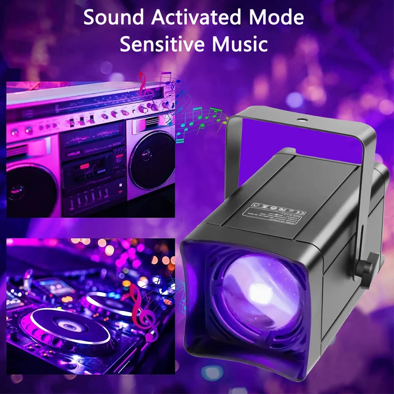 Imagem -02 - Fluorescente uv Cob Par Light Atmosfera Black Lights para dj Disco Party Casamento Aniversário Dia das Bruxas Dance Bar Palco 100w