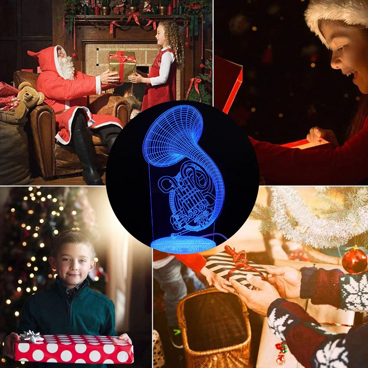 1-個フレンチホーン型アクリルナイトランプ-led-ベッドサイドライト目に優しい装飾ランプ寝室ラウンジカフェ用