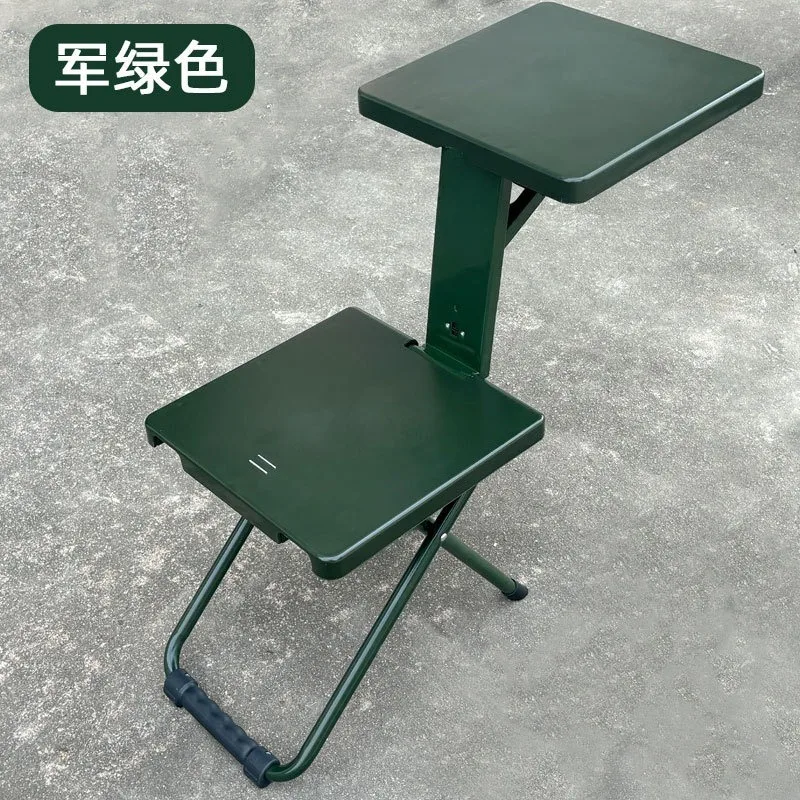 Army Green for Outdoor Fishing Picnic  Folding Study Writing Chair Portable Multifunctional Stool 1pcs